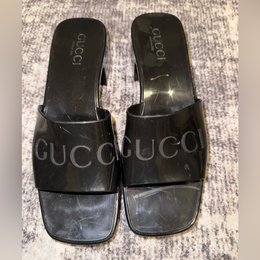 Gucci Women's Platform Block Heel Slide Sandals